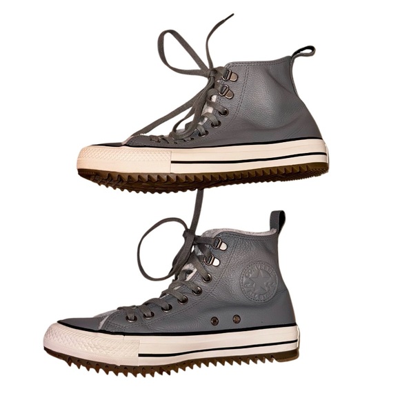 WRn1X CONVERSE ALL STAR Leather fur hiker boots men’s size 7 women's size 9 - Picture 10 of 17